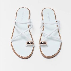 Avara Mickie White Studded Sandals – Size 8 – Never Worn